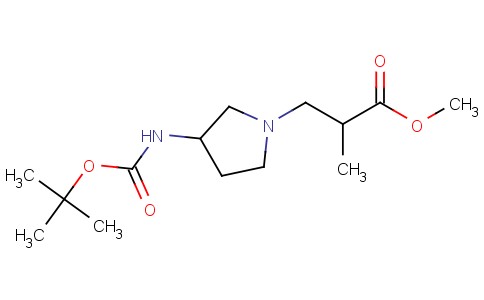 3-(3-BOC-AMINO-PYRROLIDIN-1-YL)-2-METHYL-PROPIONIC ACID METHYL ESTER